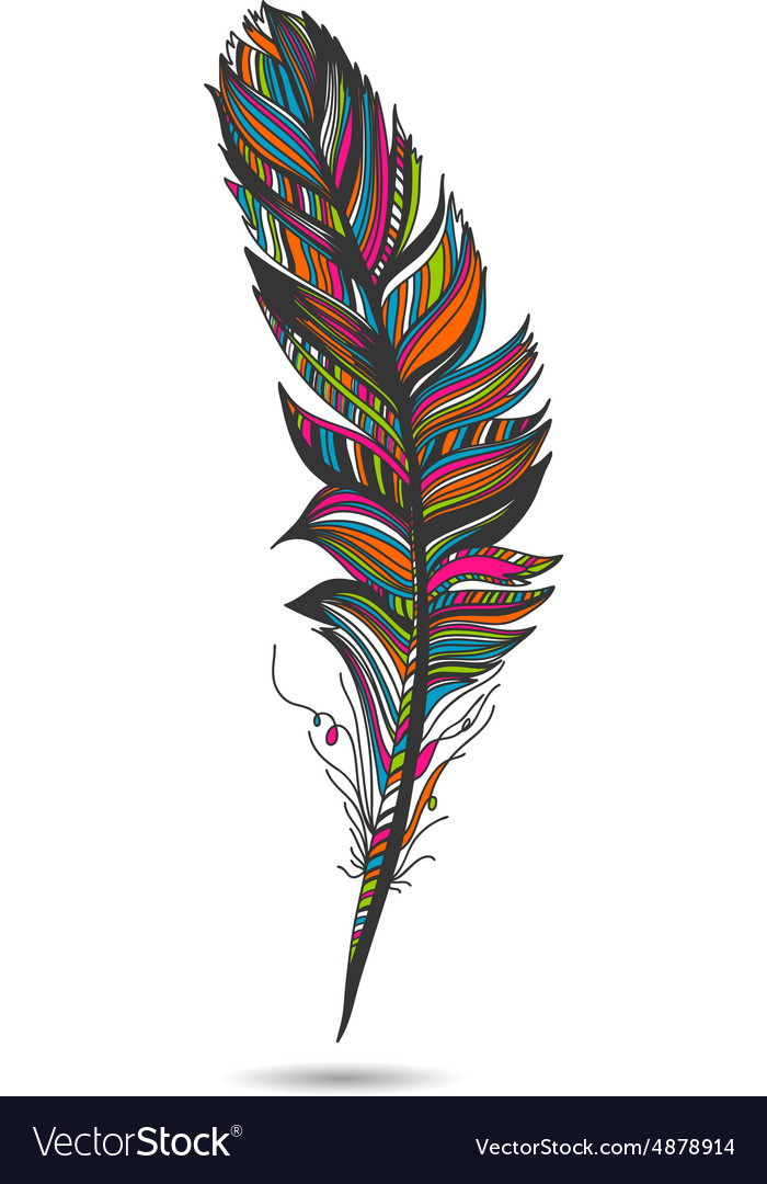 Colorful Feather Motif