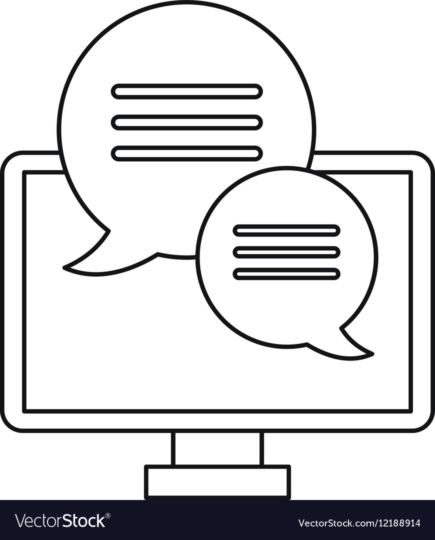 Computer conversation communication bubble speech