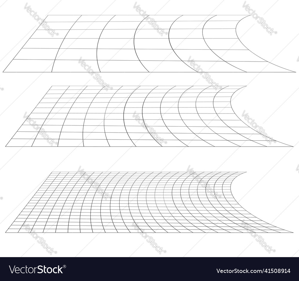 Graticule grid mesh plane with deform distortion Vector Image Graticule grid mesh plane with deform distortion