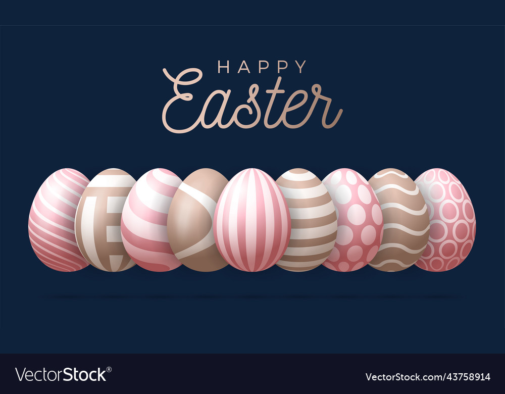 Happy easter greeting card a horizontal banner
