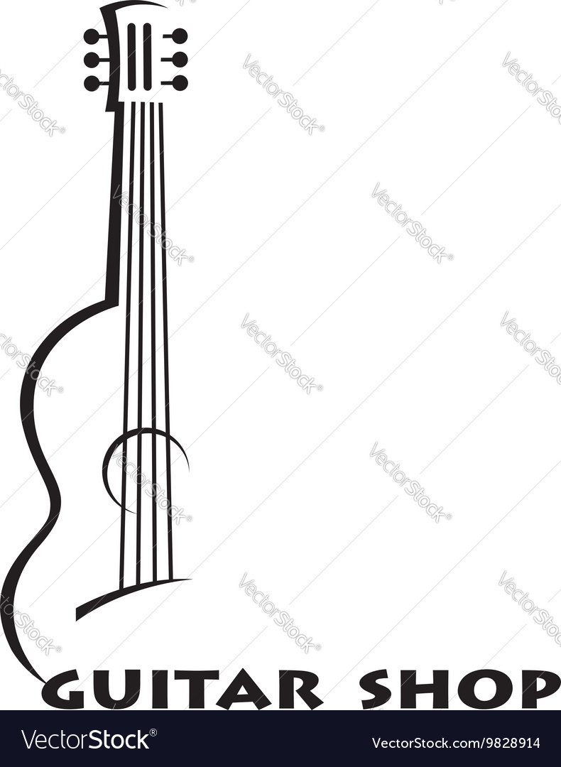 Icon with guitar Royalty Free Vector Image - VectorStock