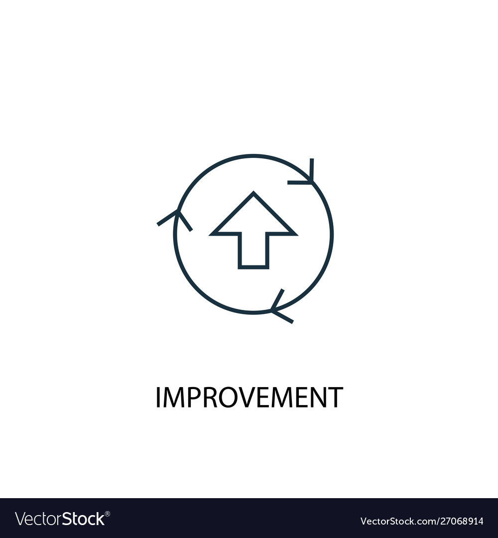 Improvement concept line icon simple element Vector Image