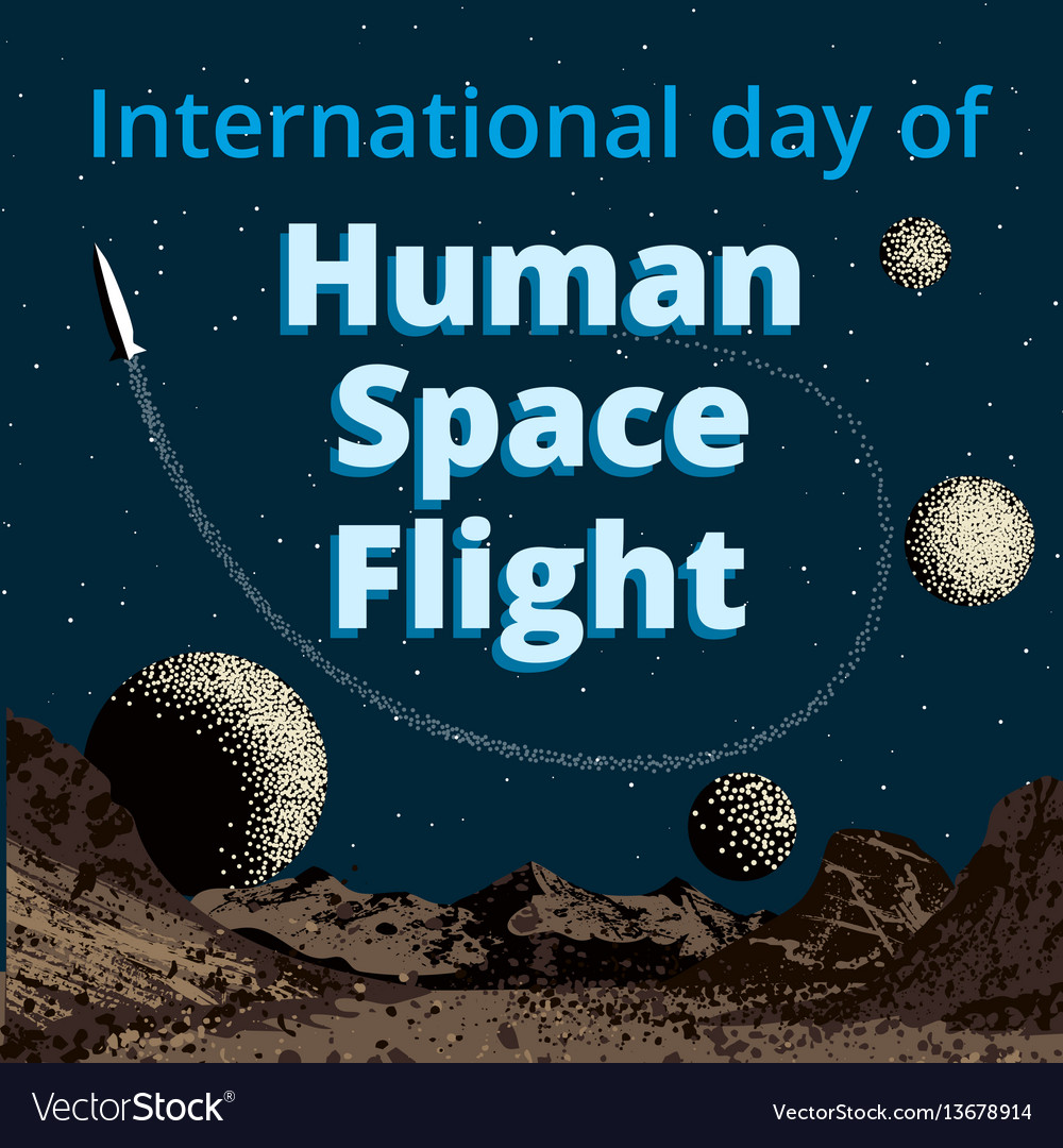 international-day-of-human-space-flight-royalty-free-vector