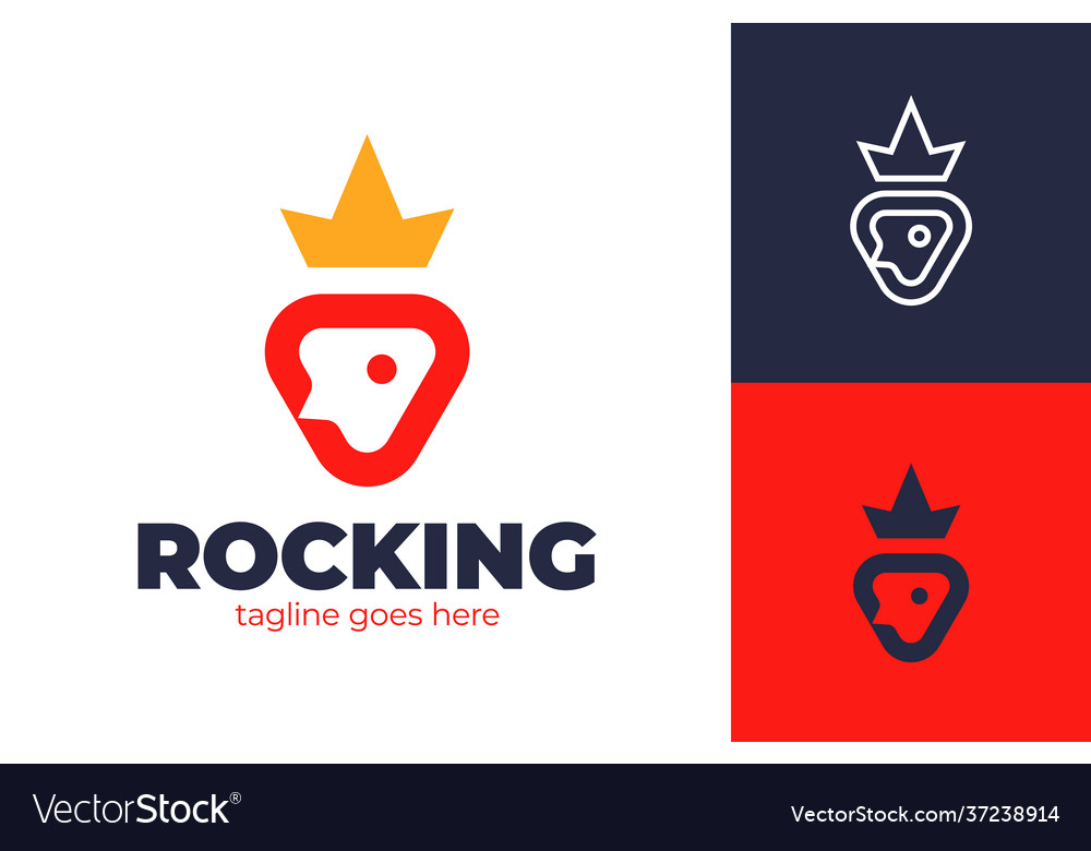 King rocket logo simple and crown