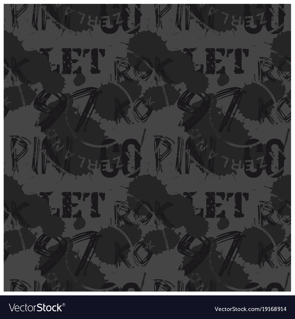 Letters and numbers abstract seamless pattern