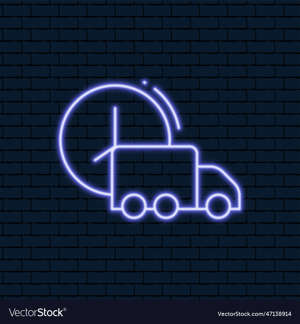 Logistic neon icon thin line from