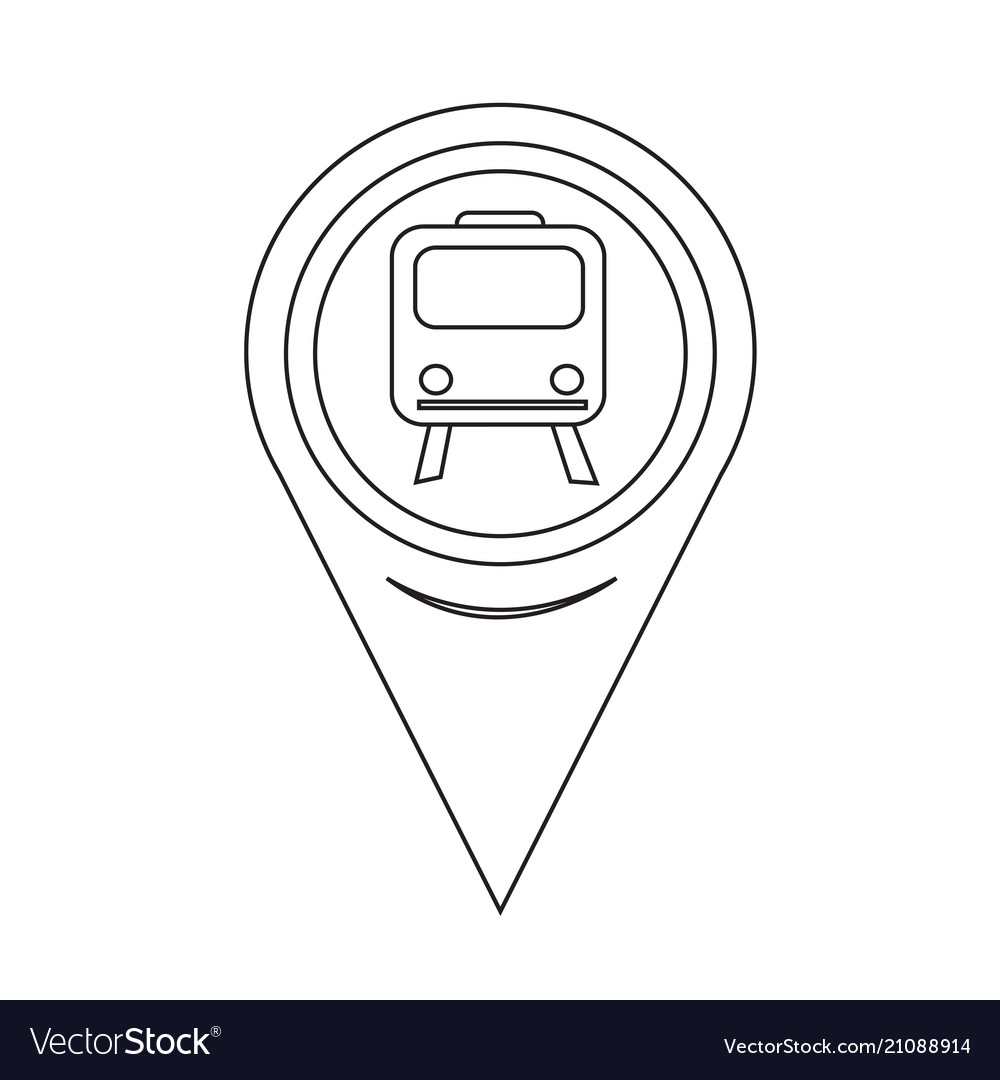Map pointer train icon