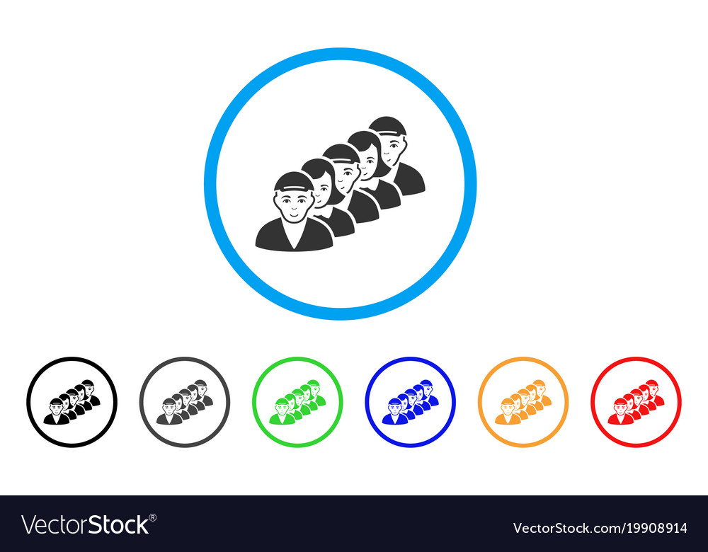 People queue rounded icon