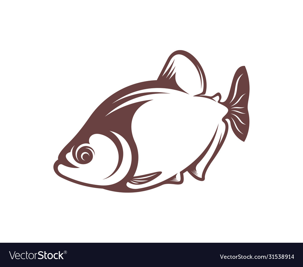 Piranha fish logo design icon symbol template