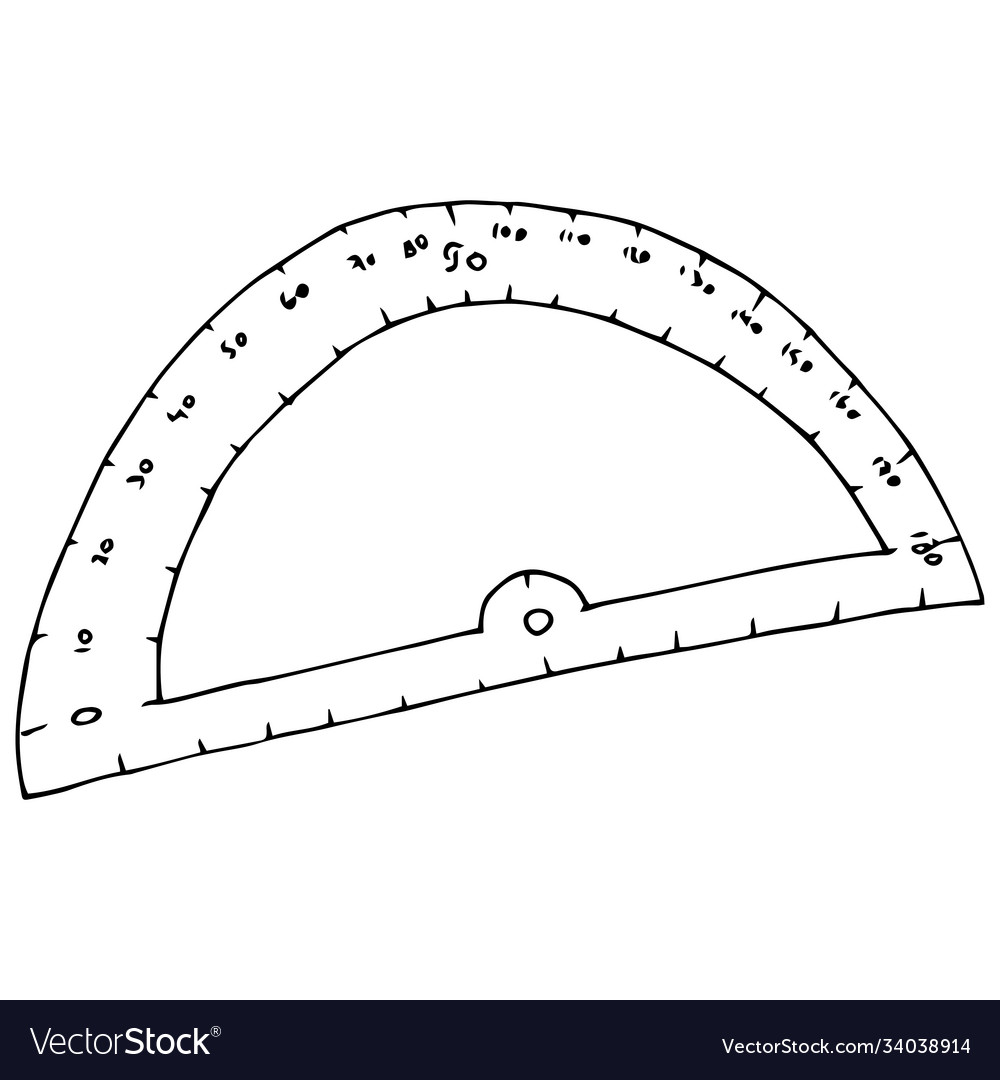 Protractor for geometry icon a