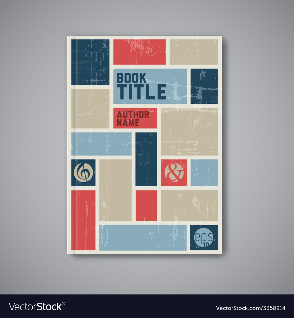 retro abstract brochure design template royalty free vector