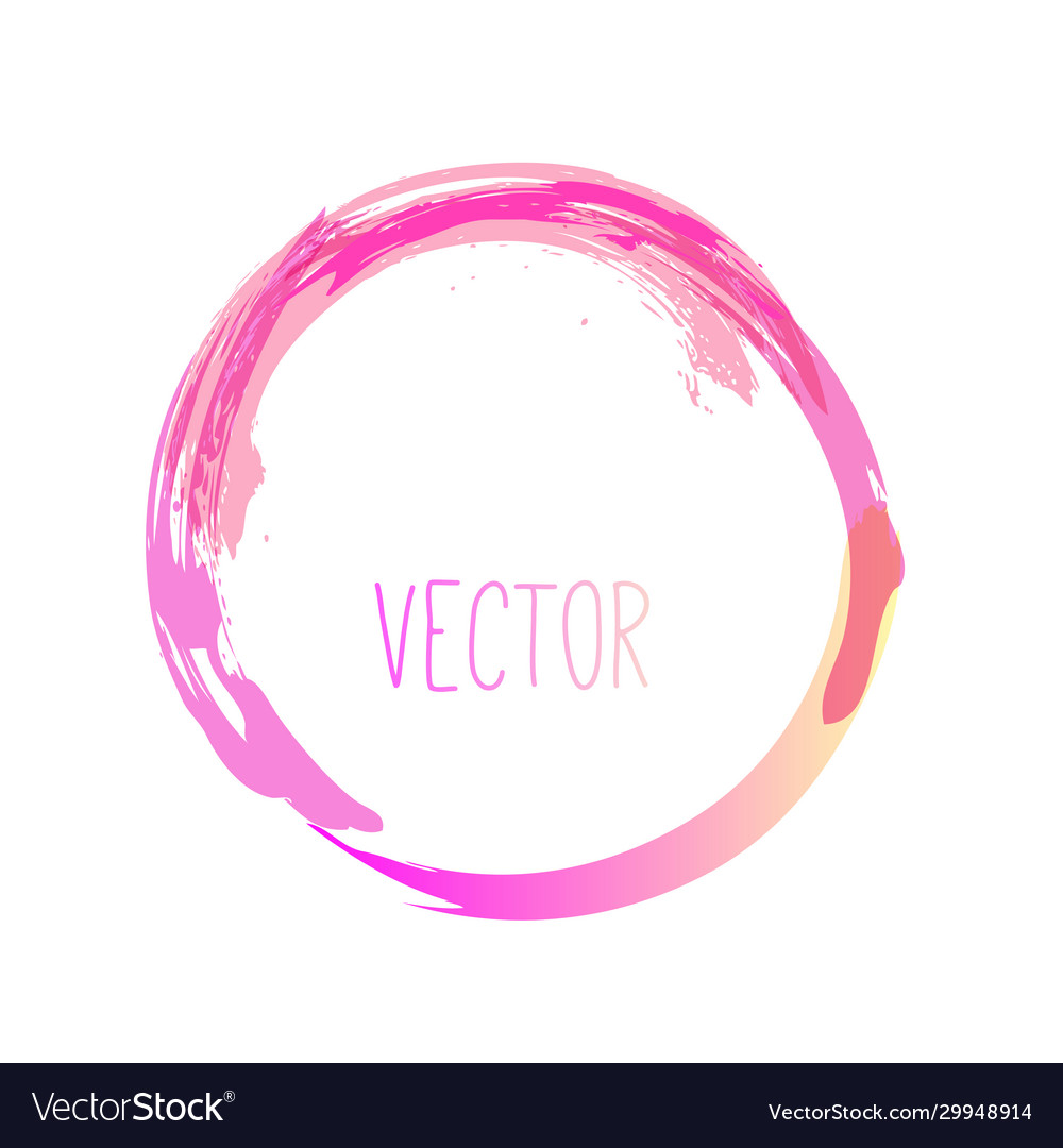 Set hand drawn circles design elements vector image Set hand drawn circles design elements