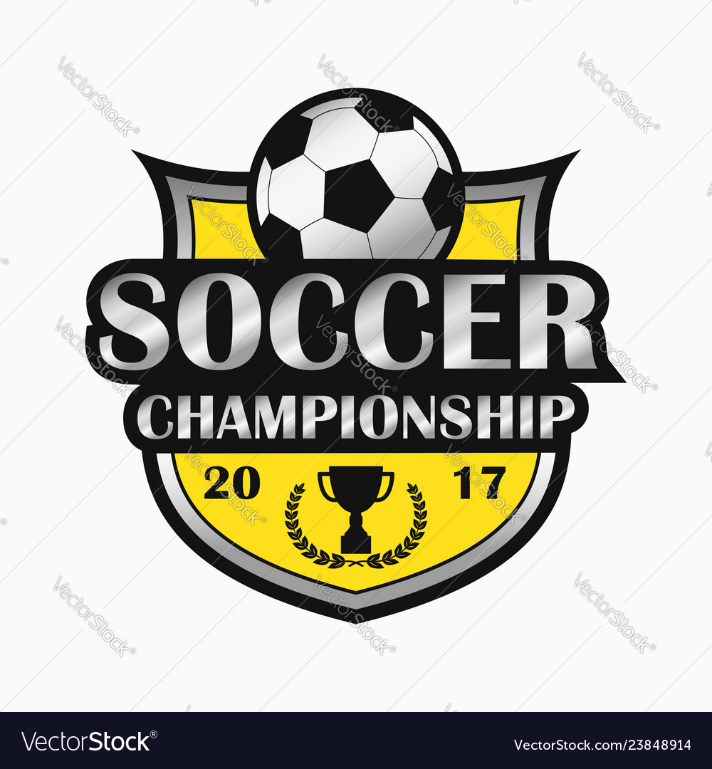 Soccer logo sports emblem Royalty Free Vector Image