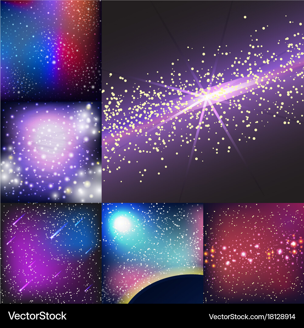 Starry outer galaxy cosmic space Royalty Free Vector Image