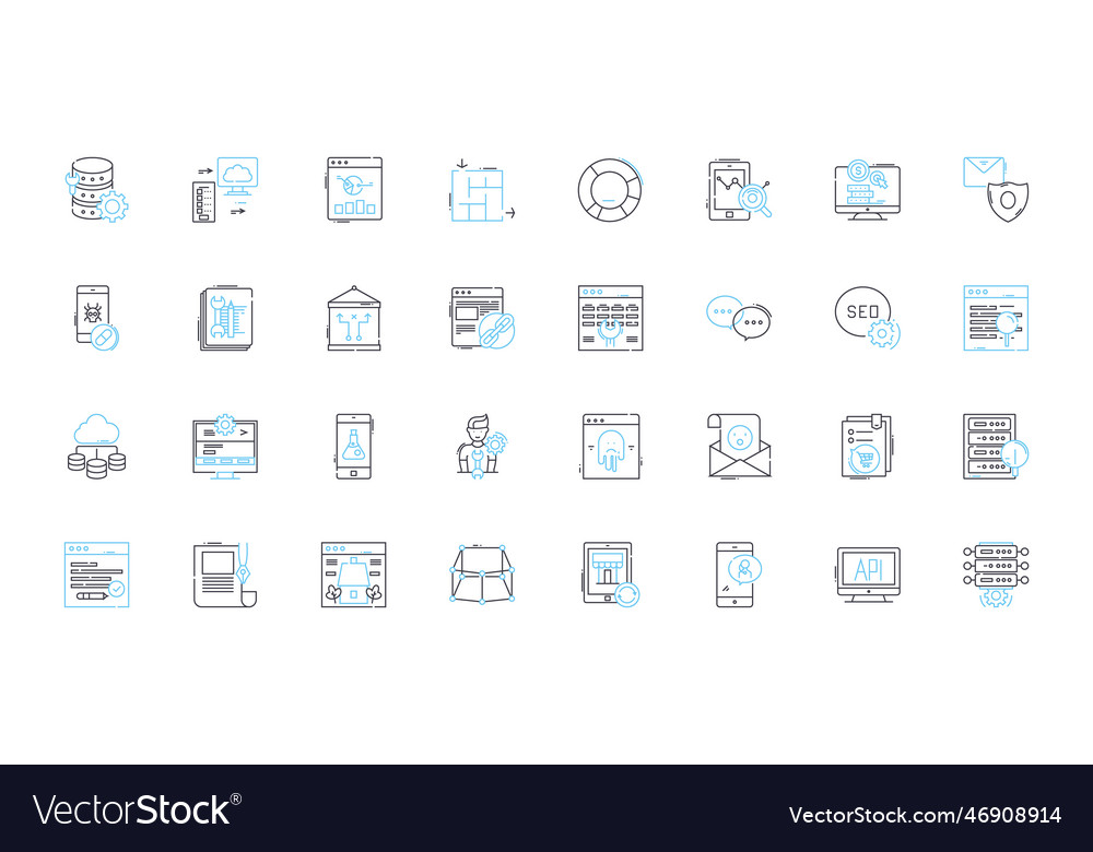 Website Entwicklung lineare Icons kodieren