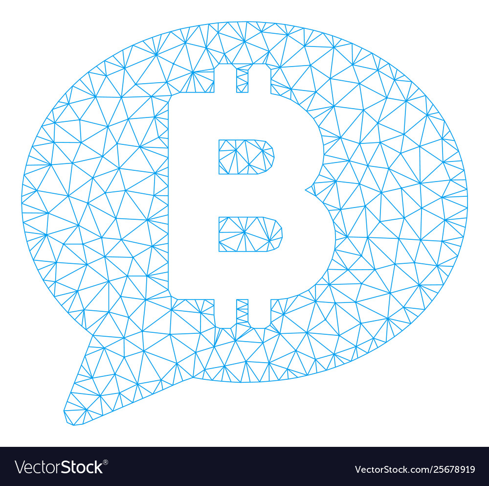 Bitcoin message mesh network model vector image Bitcoin message mesh network model