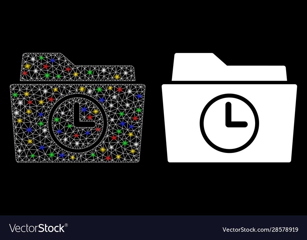 Flare mesh 2d temporary folder icon with vector image Flare mesh 2d temporary folder icon with