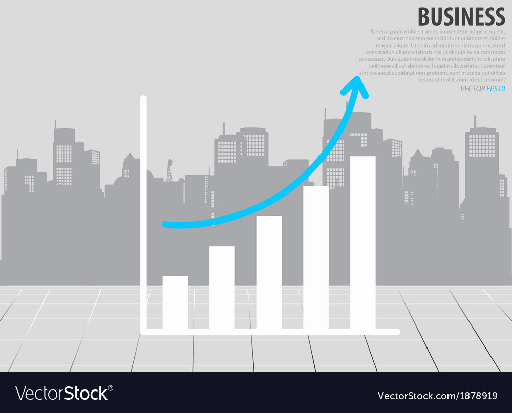 Growth chart with building background