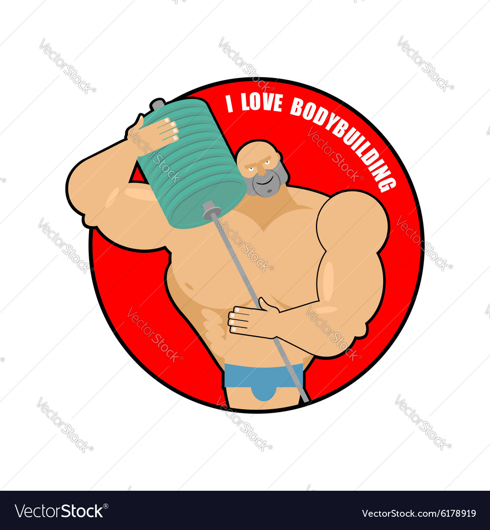Ich liebe Bodybuilding große starke Mann Umarmungen Sport
