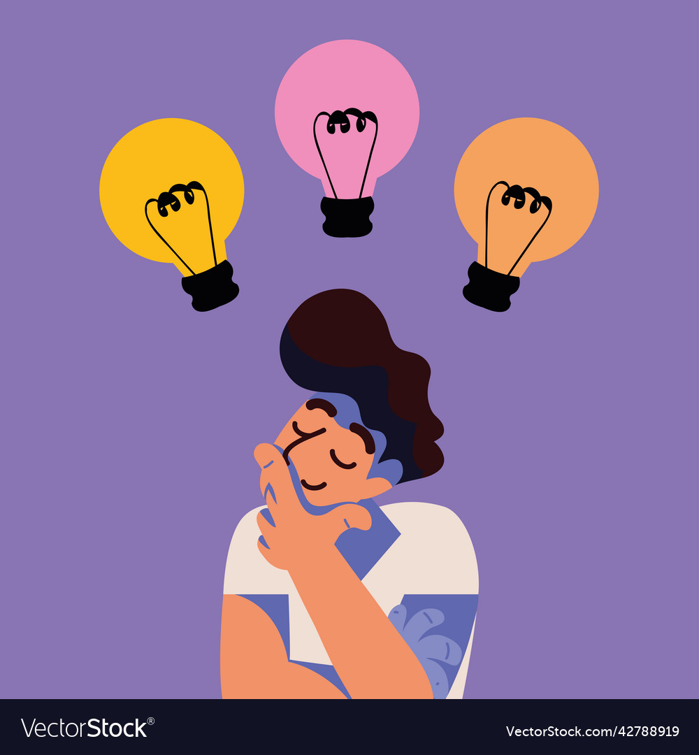 Man with new idea