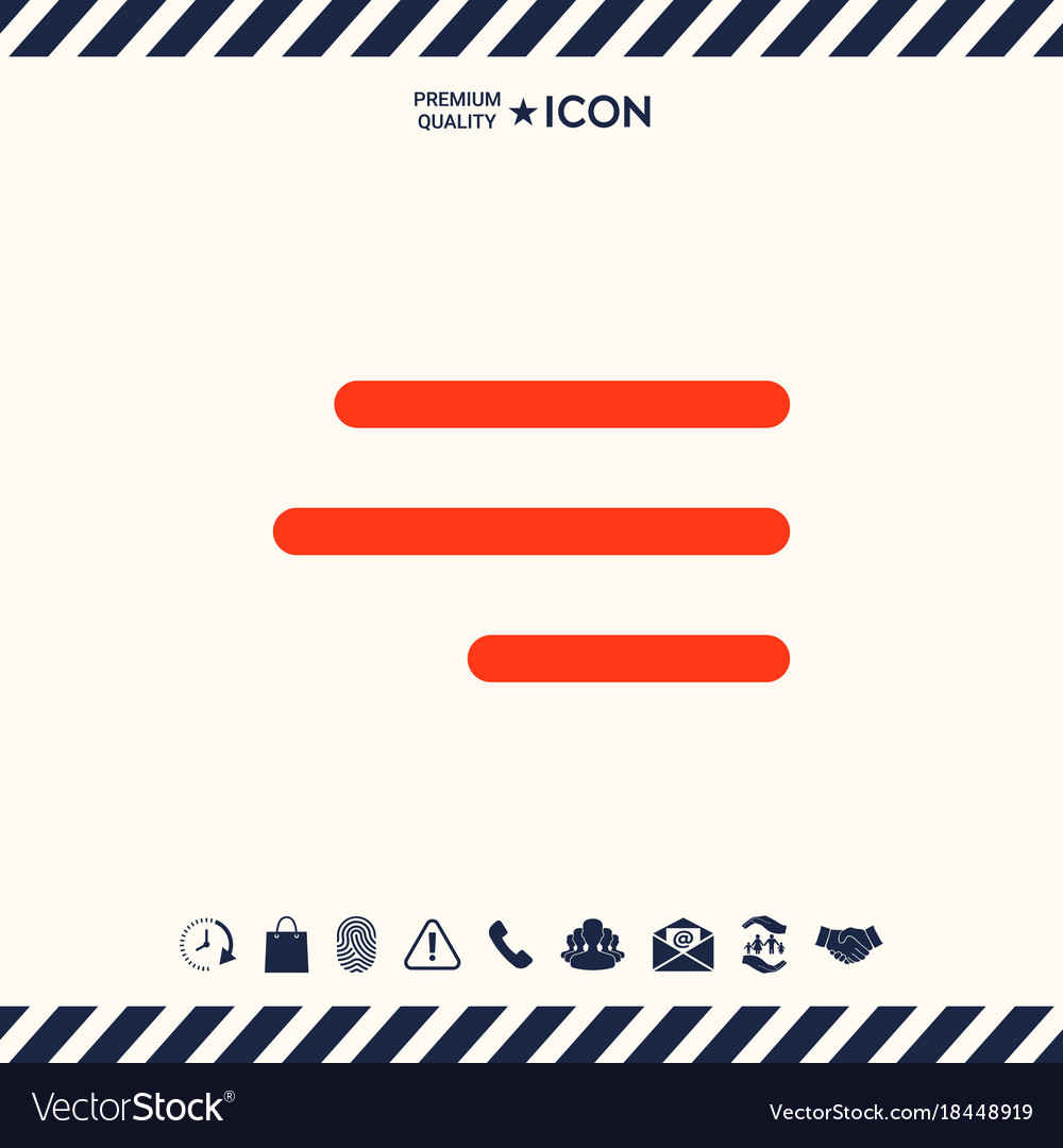 Modern hamburger menu icon for mobile apps