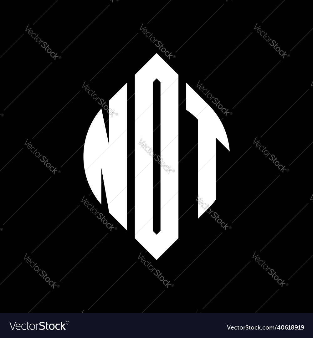 Ndt circle letter logo design Royalty Free Vector Image