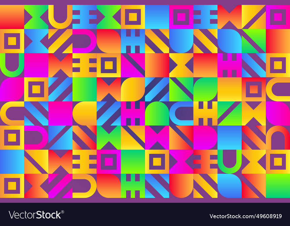 Neo geometric abstract pattern vector image Neo geometric abstract pattern