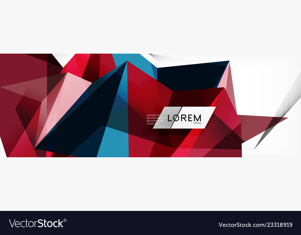 Science background abstract triangle pattern vector image Science background abstract triangle pattern