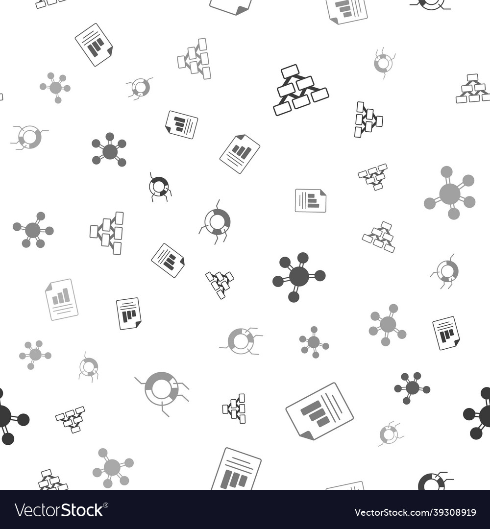 Set hierarchy organogram document with graph vector image Set hierarchy organogram document with graph