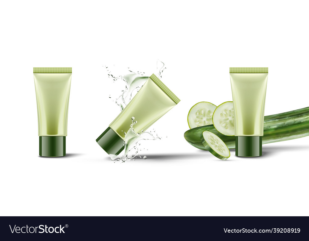 Set of cucumber cosmetic product