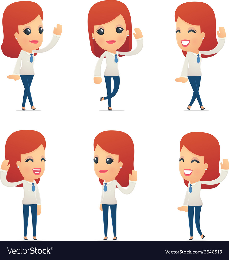 Set of reception character in different poses