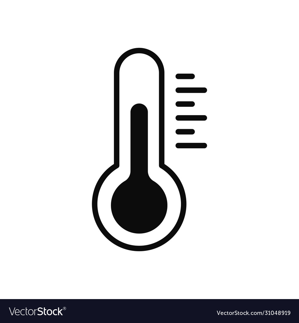 Thermometr icon isolated weather sign meteorology Vector Image