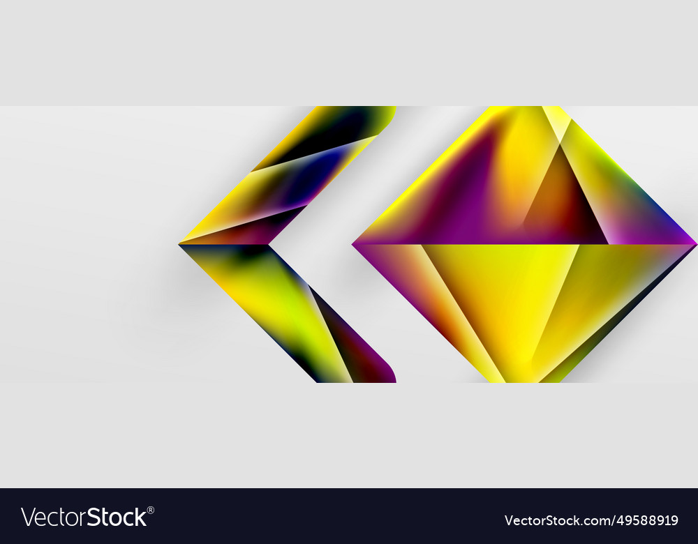 Triangle fluid color gradient abstract background vector image Triangle fluid color gradient abstract background