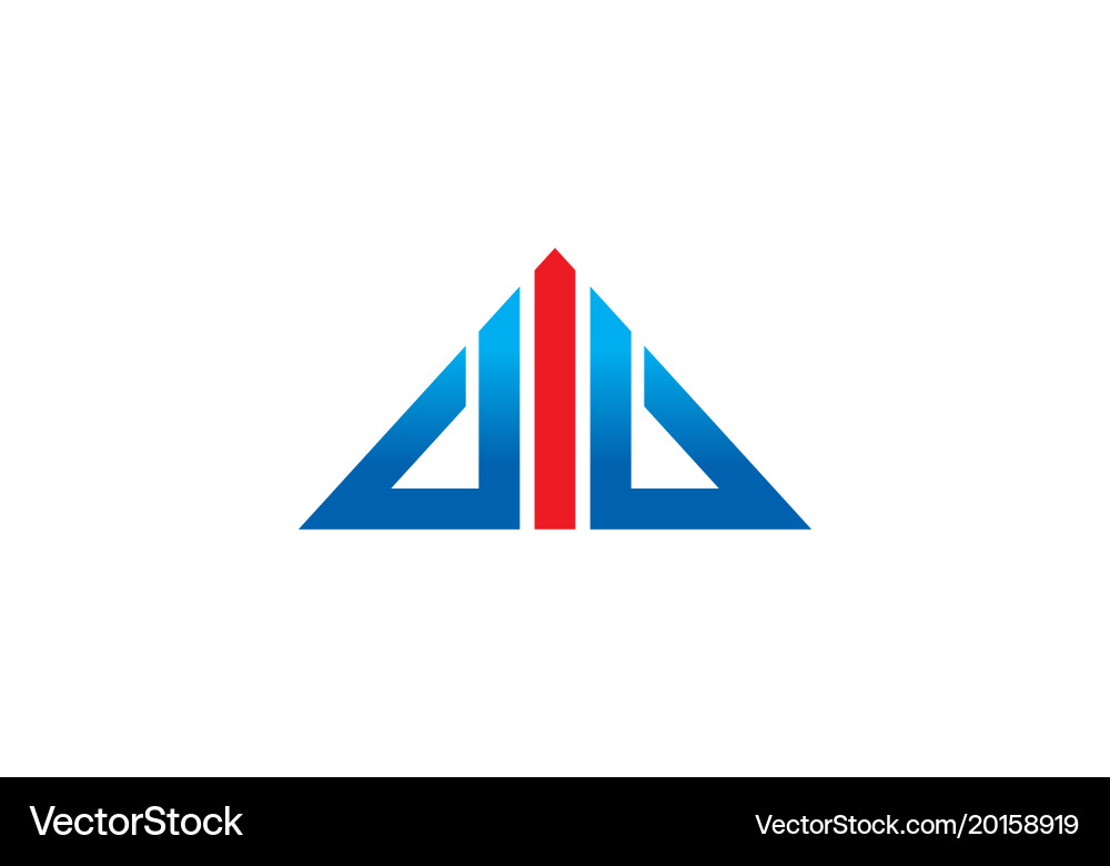 Triangle line arrow logo Royalty Free Vector Image