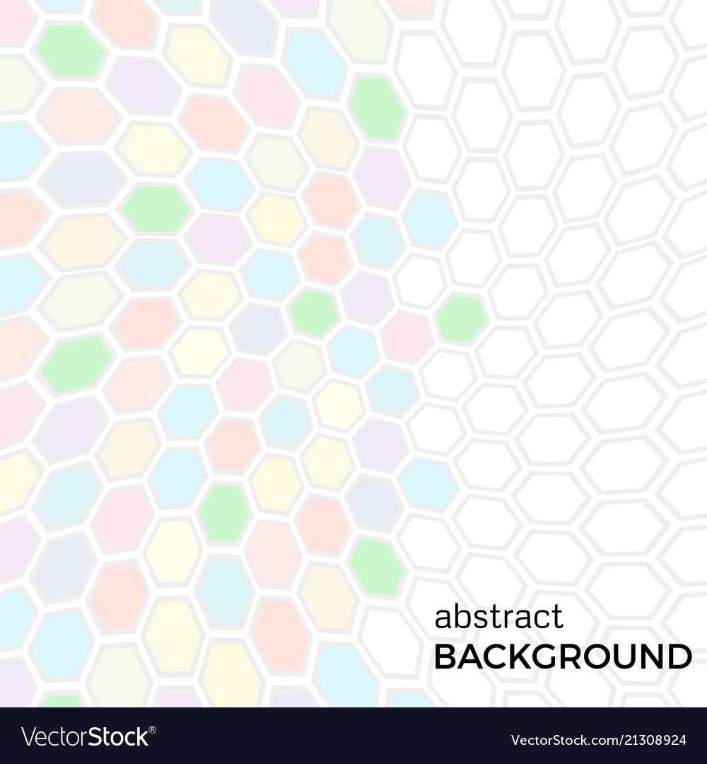Abstract background with color hexagons elements Vector Image Abstract background with color hexagons elements