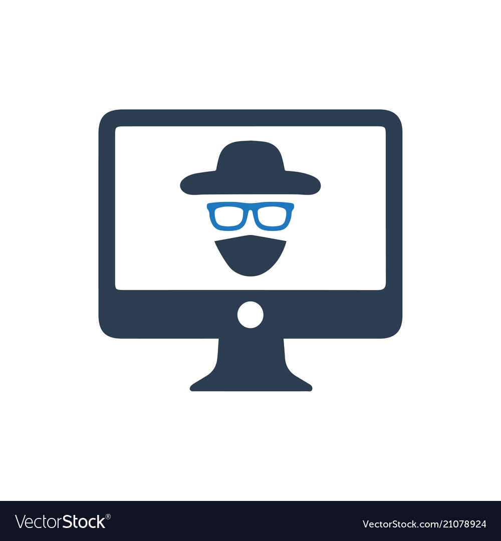 Cyber hacker icon