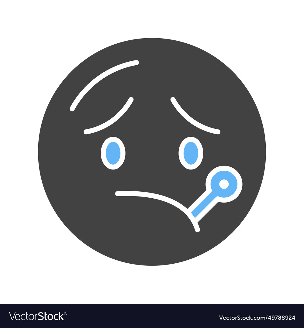 Face with thermometer icon image