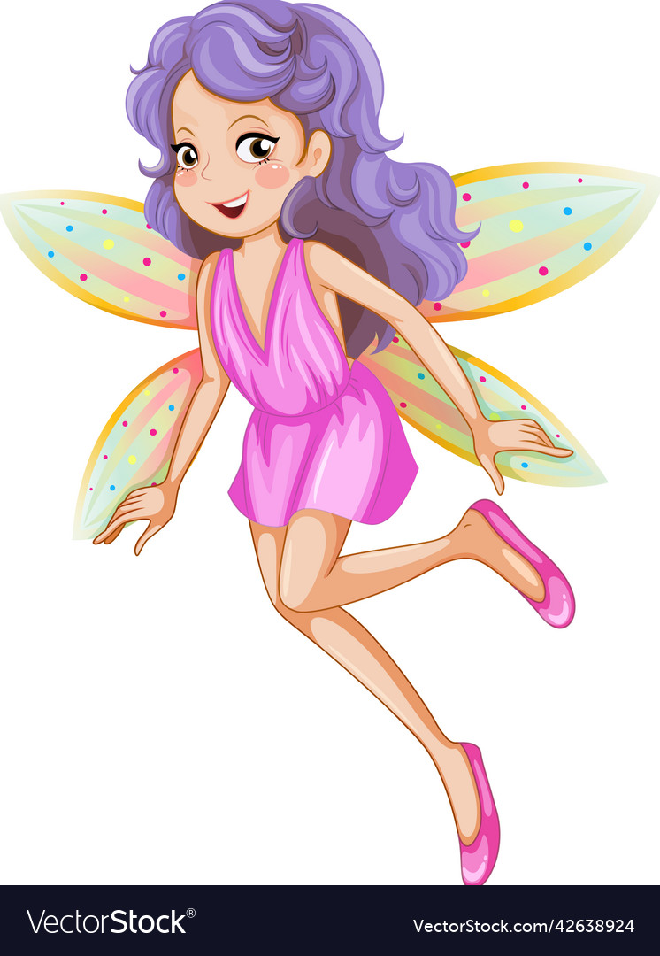 Fantastic fairy girl cartoon character Royalty Free Vector