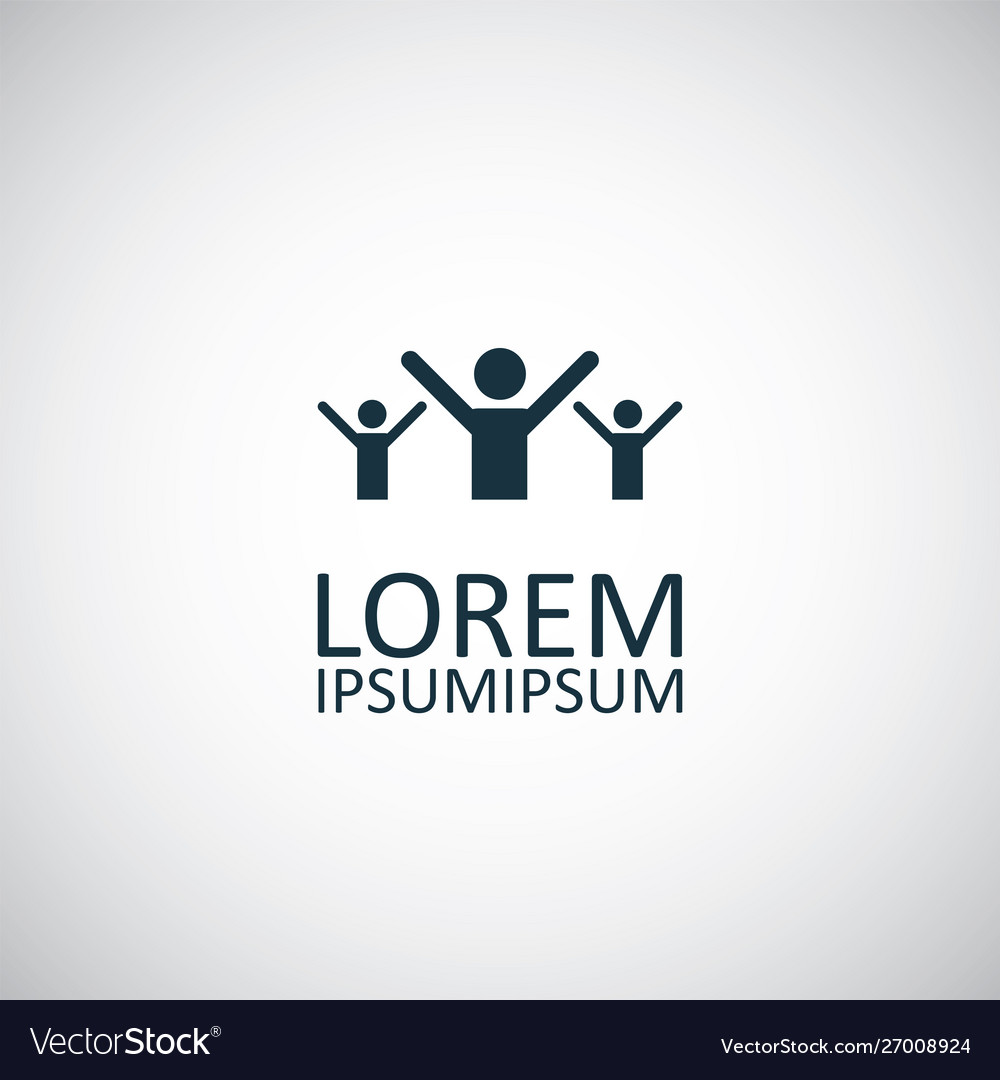 Greeting icon simple flat element concept design