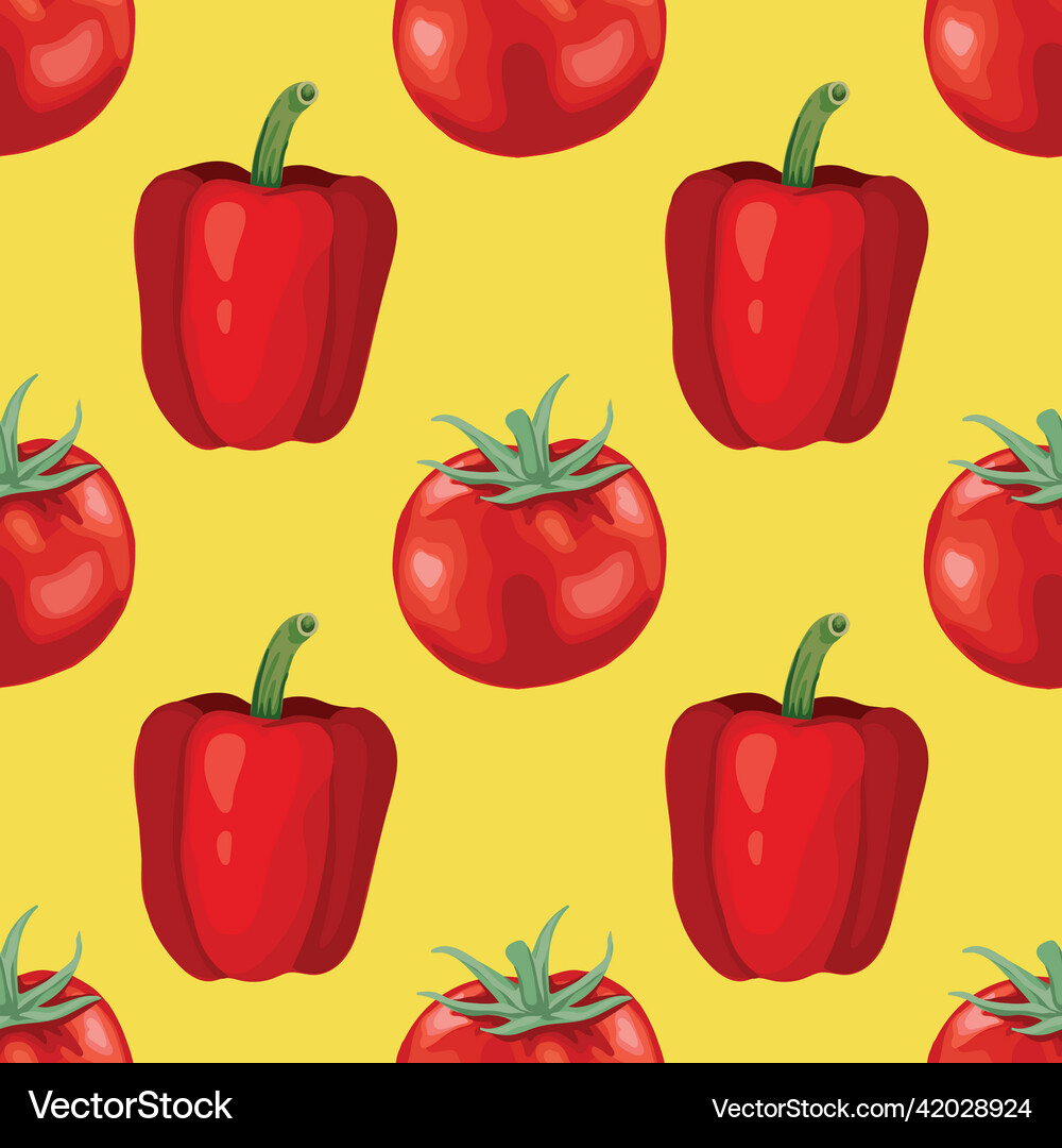 Hand draw vegetable seamless pattern design Vector Image