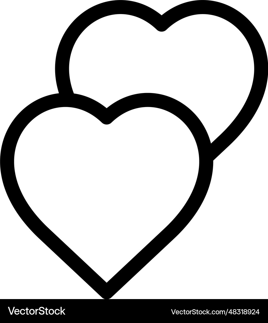 Hearts icon Royalty Free Vector Image - VectorStock
