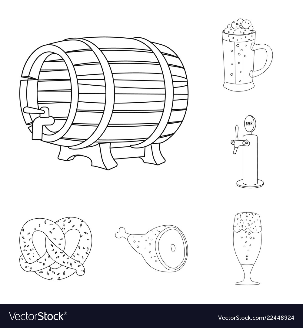 Isolated object of pub and bar icon set vector image Isolated object of pub and bar icon set