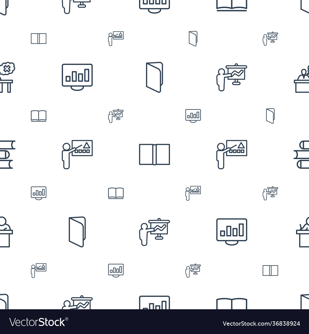 Learning icons pattern seamless white background