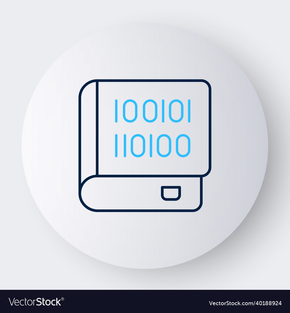Line books about programming icon isolated vector image Line books about programming icon isolated