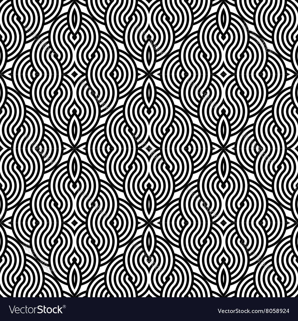 Monochrome Wavy Stripe Pattern