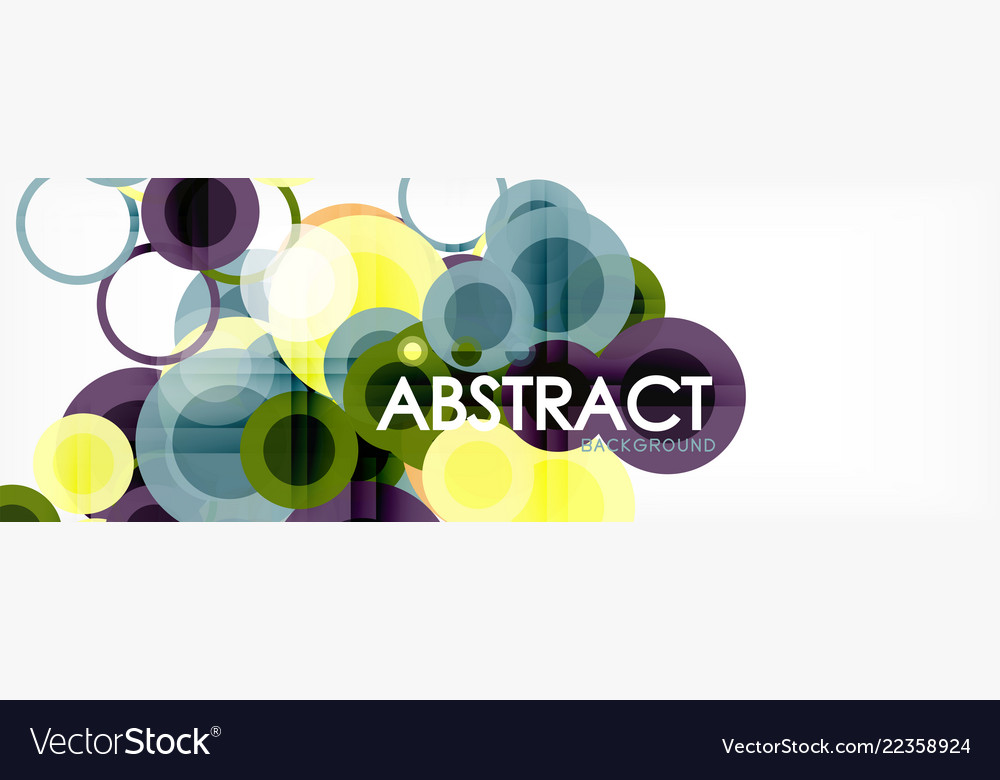 Overlapping circles design background Vector Image Overlapping circles design background