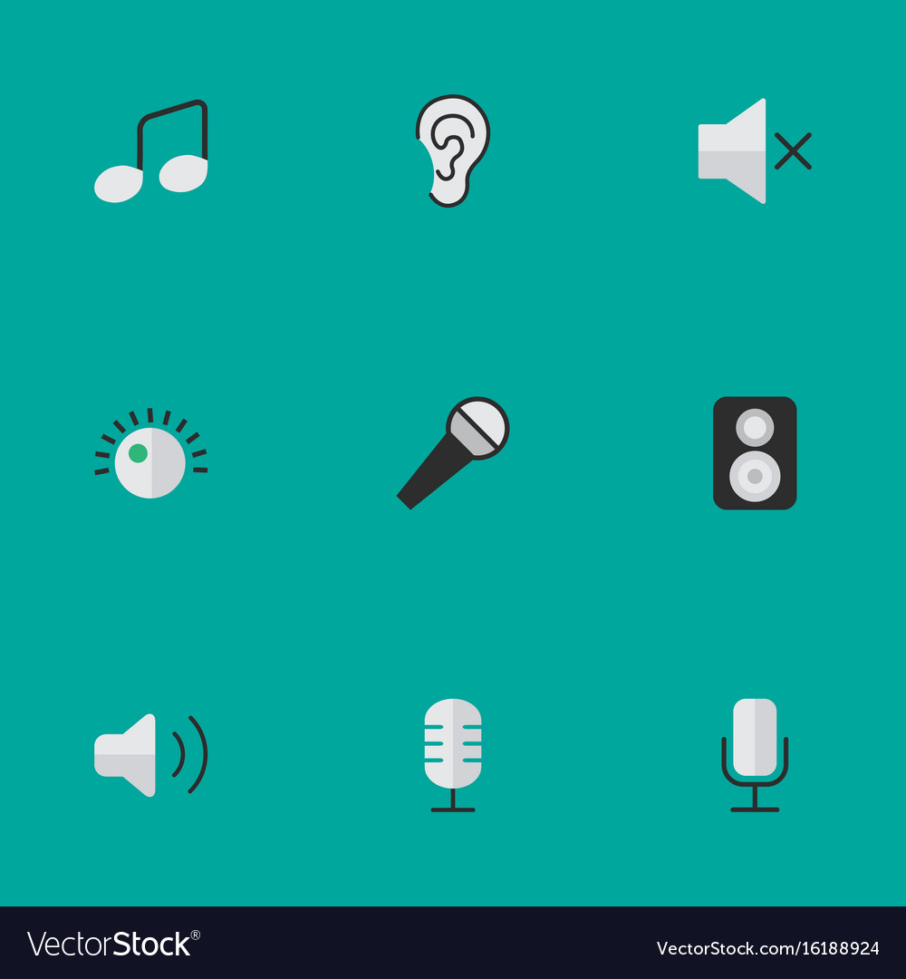 Set of simple sound icons