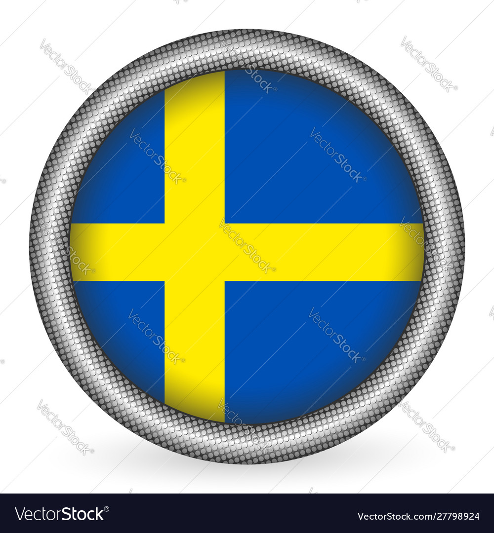 Sweden flag button