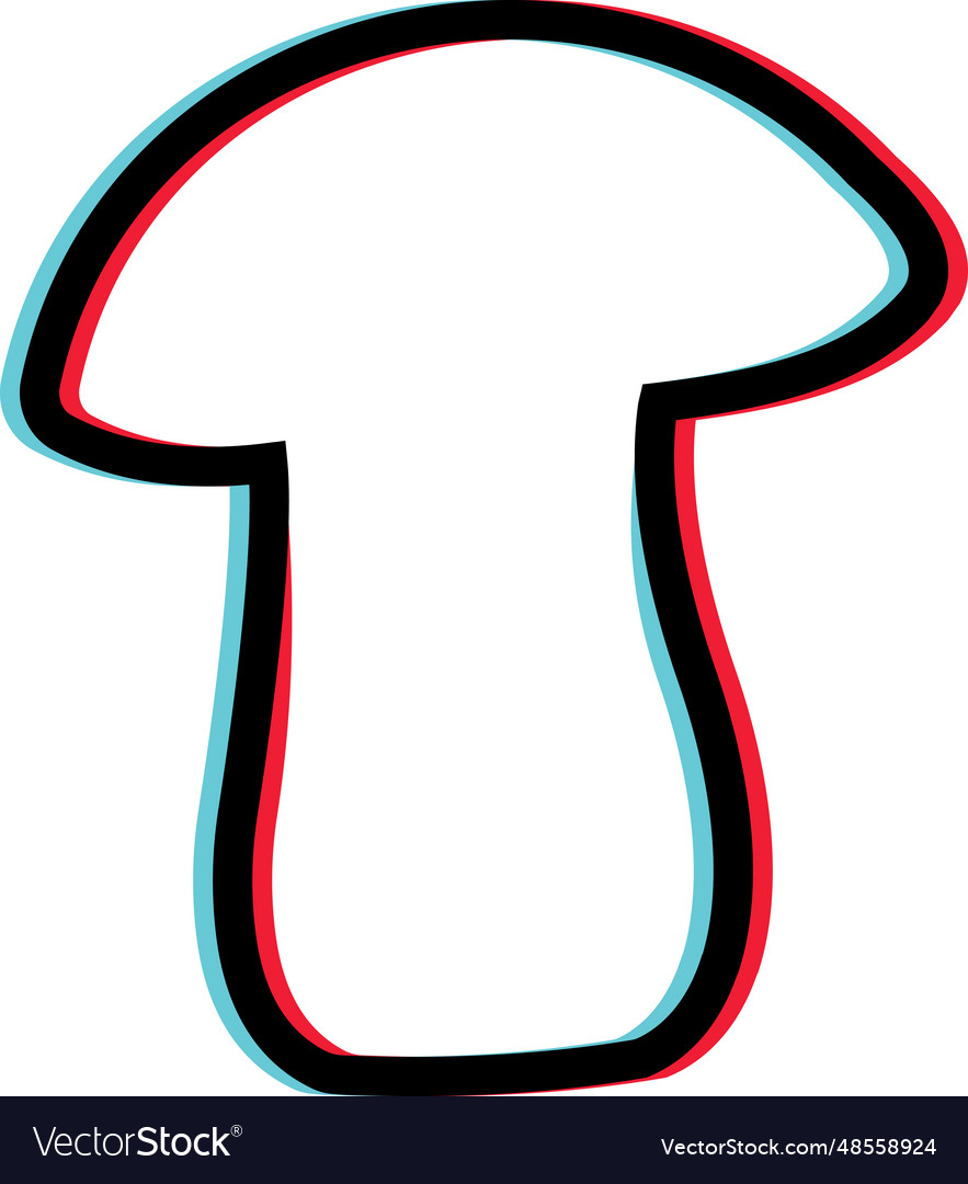 Symbol of the magic mushroom with two multiple
