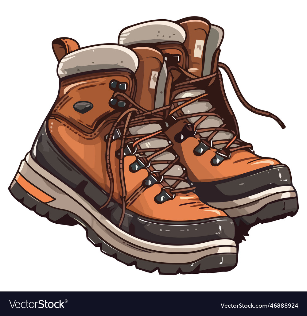 Walking in nature with a pair of boots Royalty Free Vector